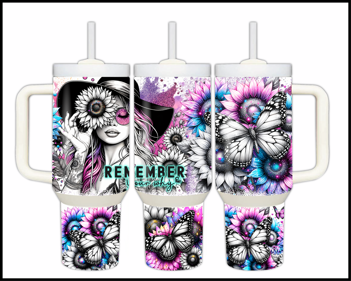 Remember Your Why Stainless Steel Big 40oz Tumbler (057)