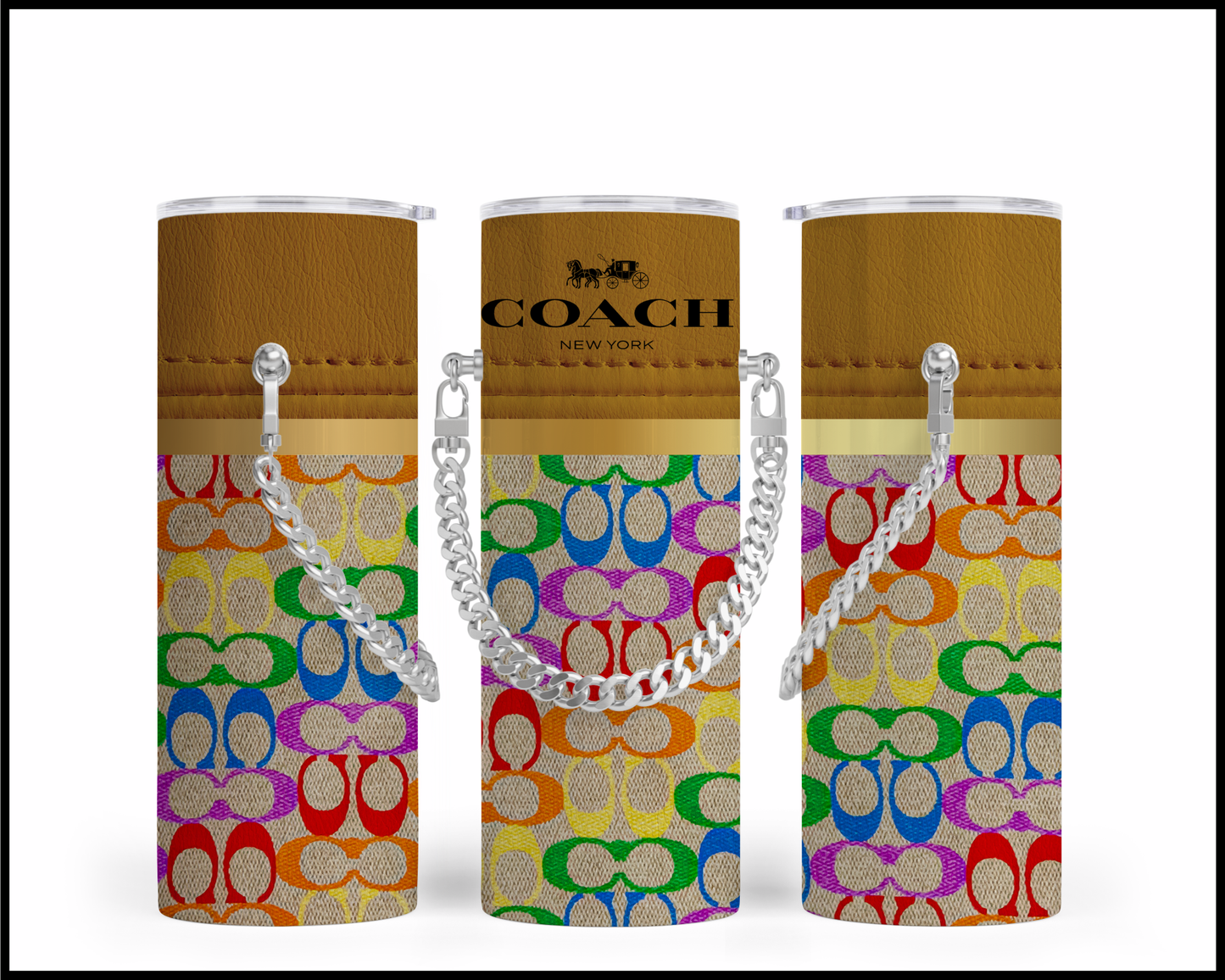 Designer Handbag Inspired Chain Tumbler (275)