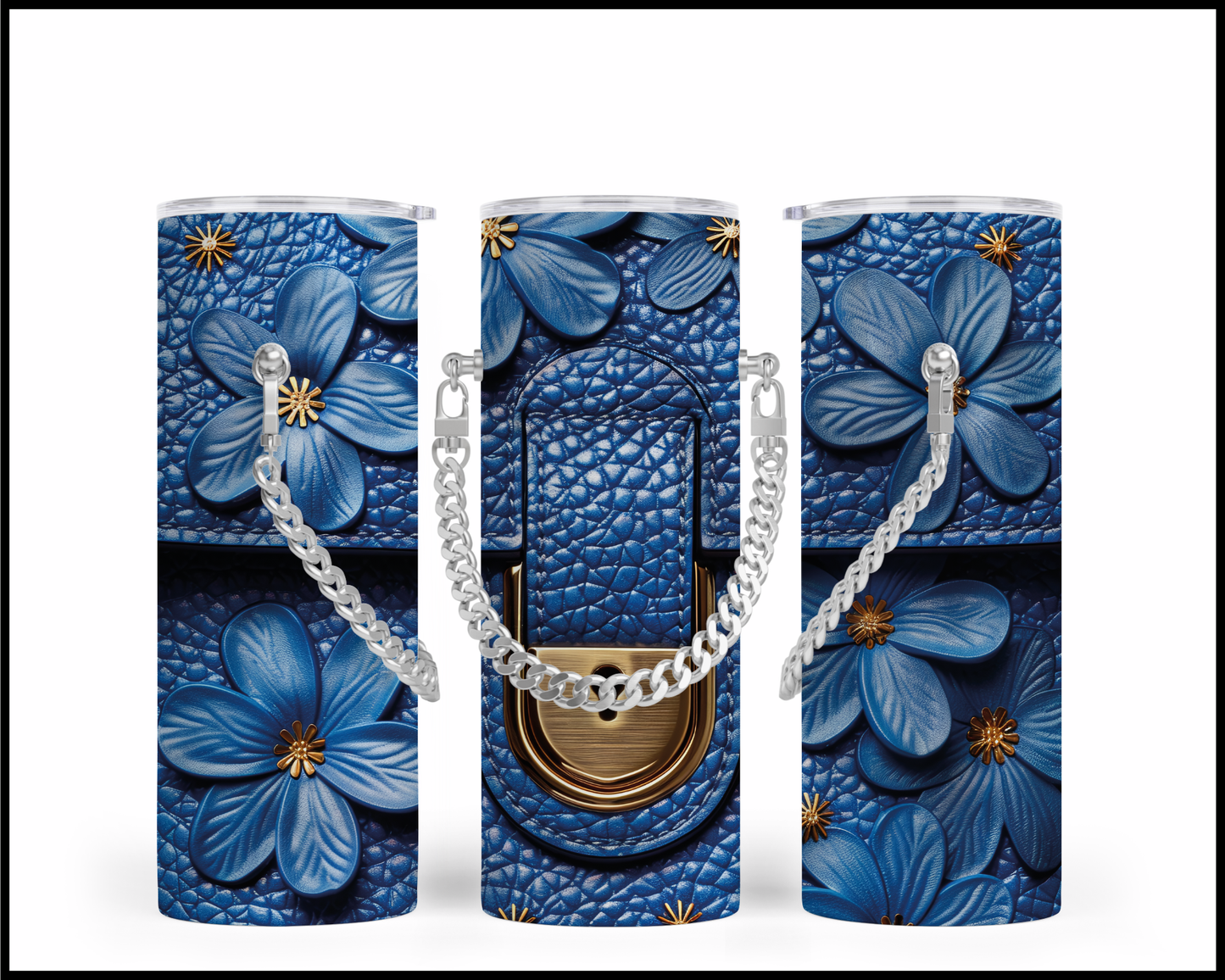 Designer Handbag Inspired Chain Tumbler (141)