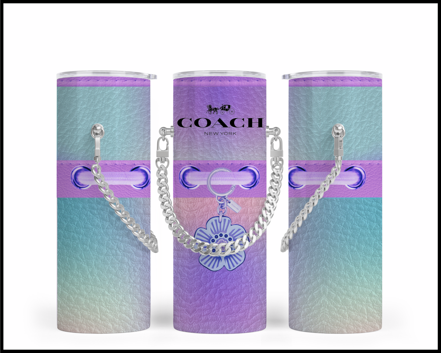 Designer Handbag Inspired Chain Tumbler (132)