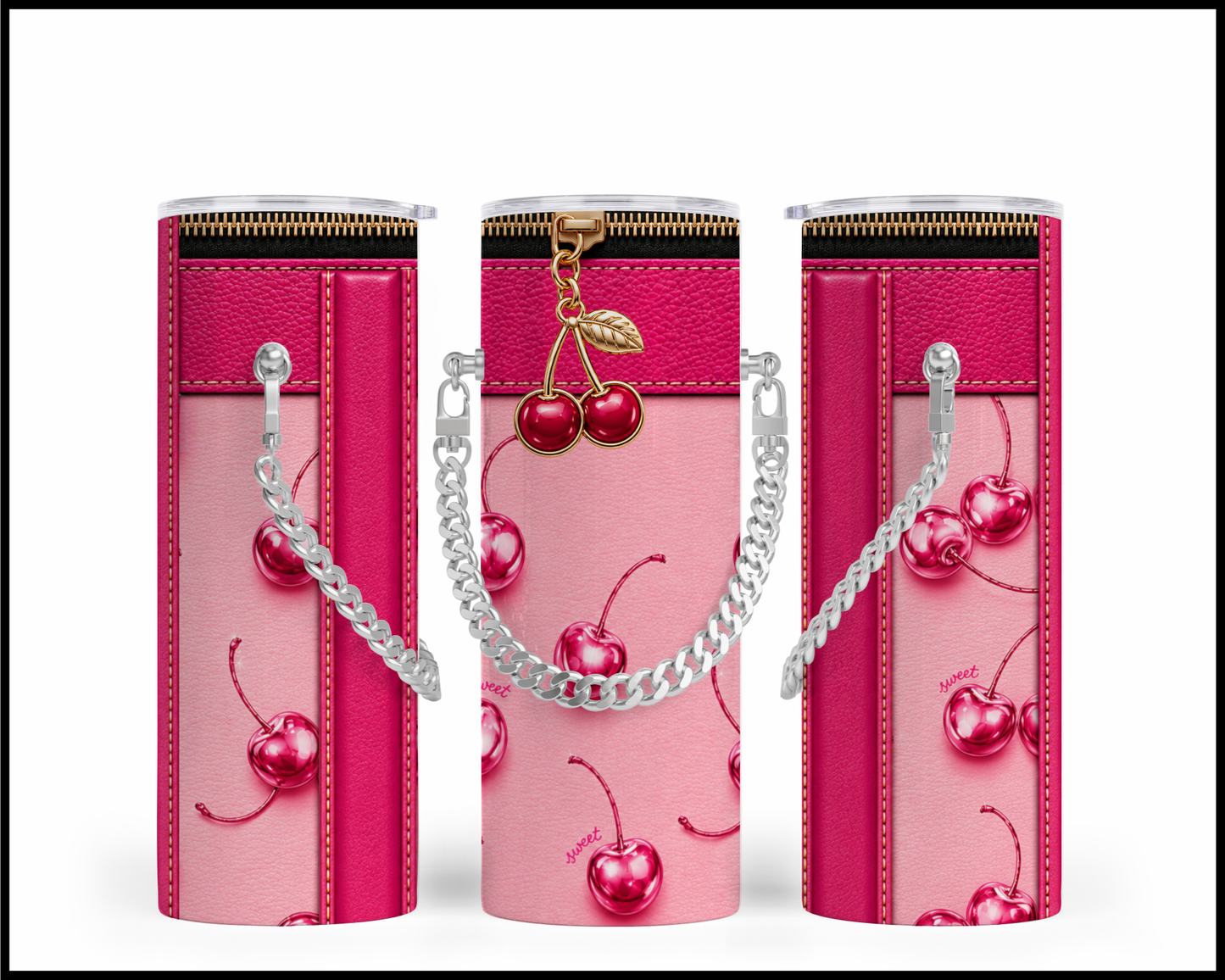 Designer Handbag Inspired Chain Tumbler (035)