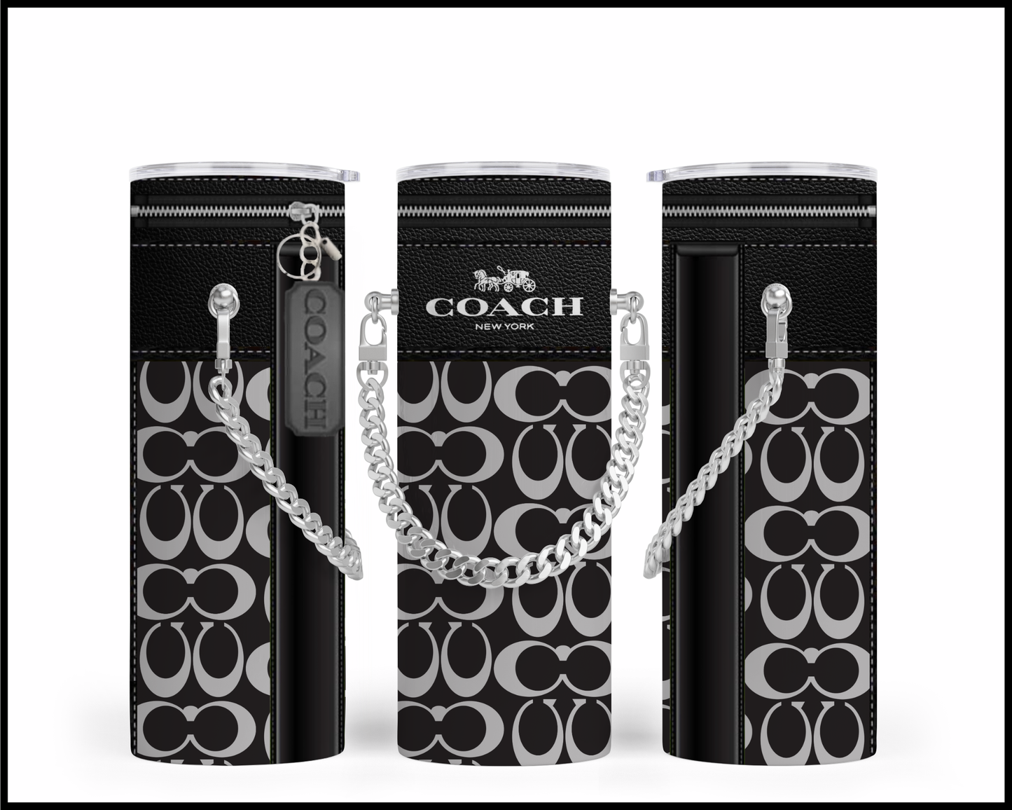 Designer Handbag Inspired Chain Tumbler (159)