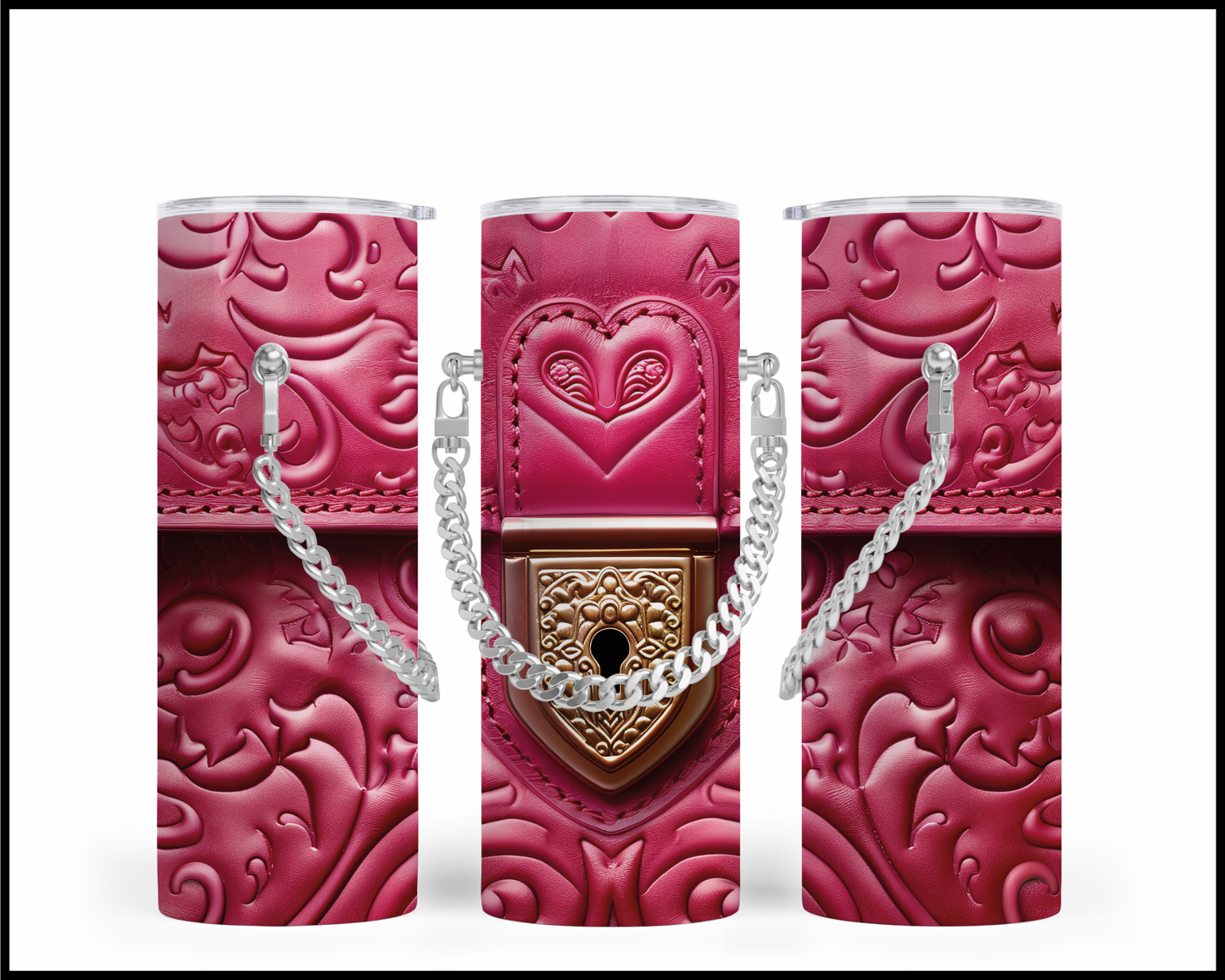 Designer Handbag Inspired Chain Tumbler (145)