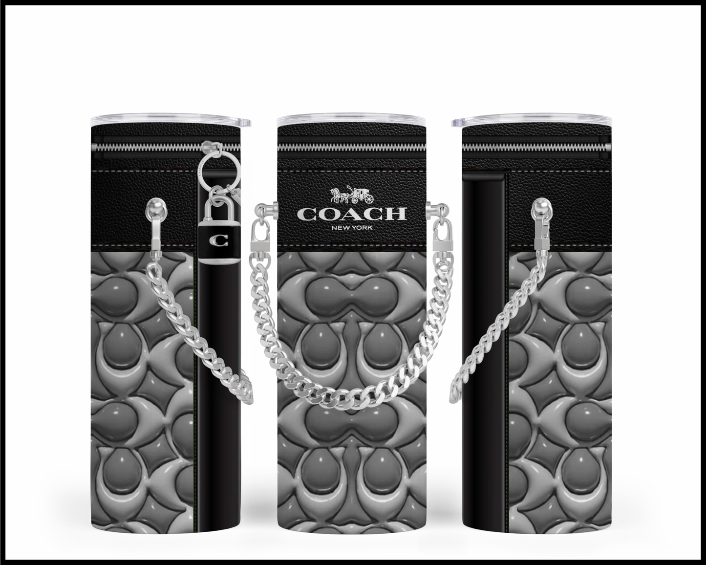 Designer Handbag Inspired Chain Tumbler (158)