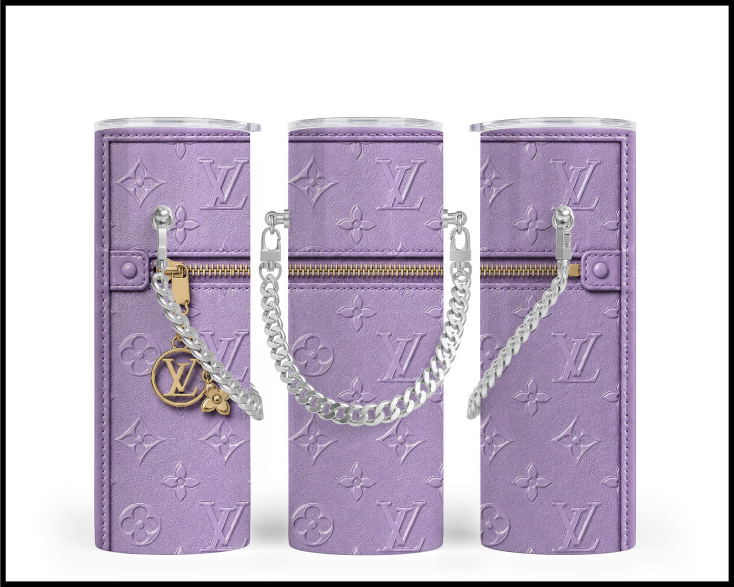 Designer Handbag Inspired Chain Tumbler (063)