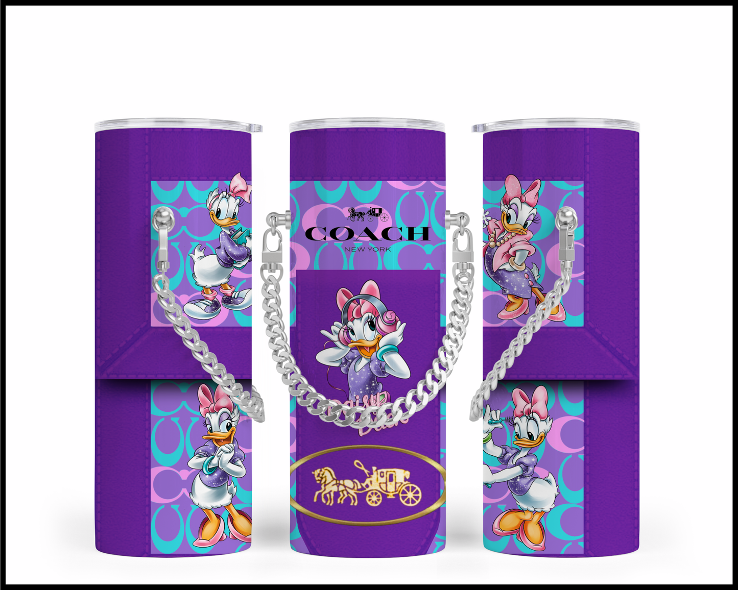 Designer Handbag Inspired Chain Tumbler (180)