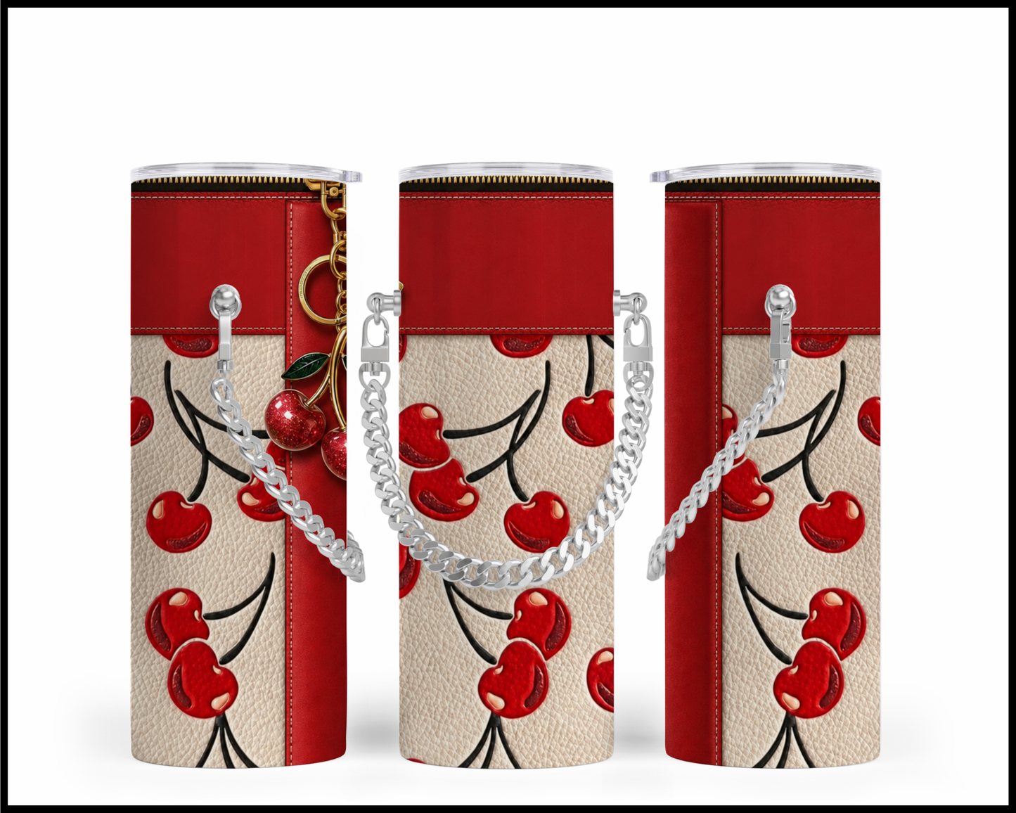 Designer Handbag Inspired Chain Tumbler (035)