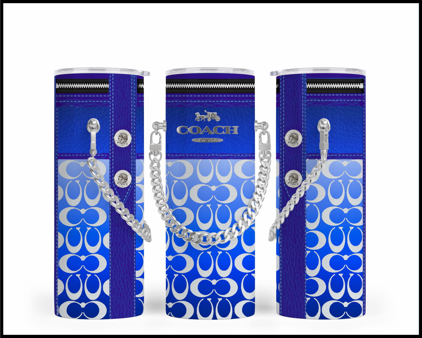 Designer Handbag Inspired Chain Tumbler (139)