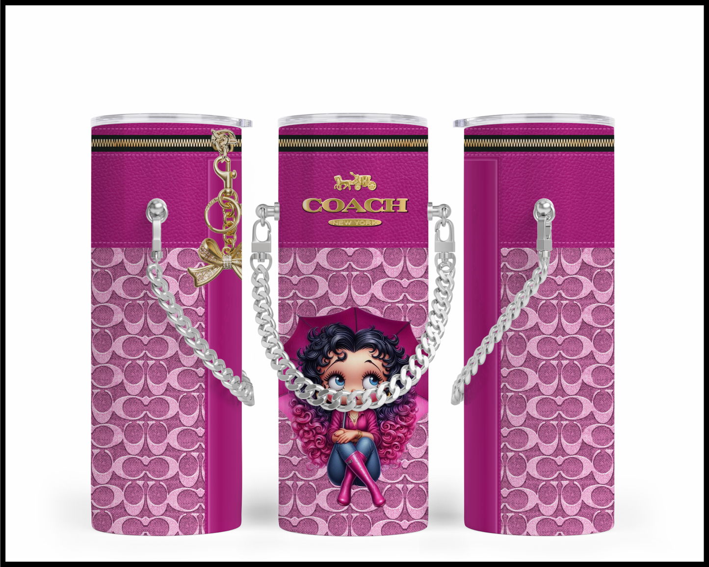 Designer Handbag Inspired Chain Tumbler (190)