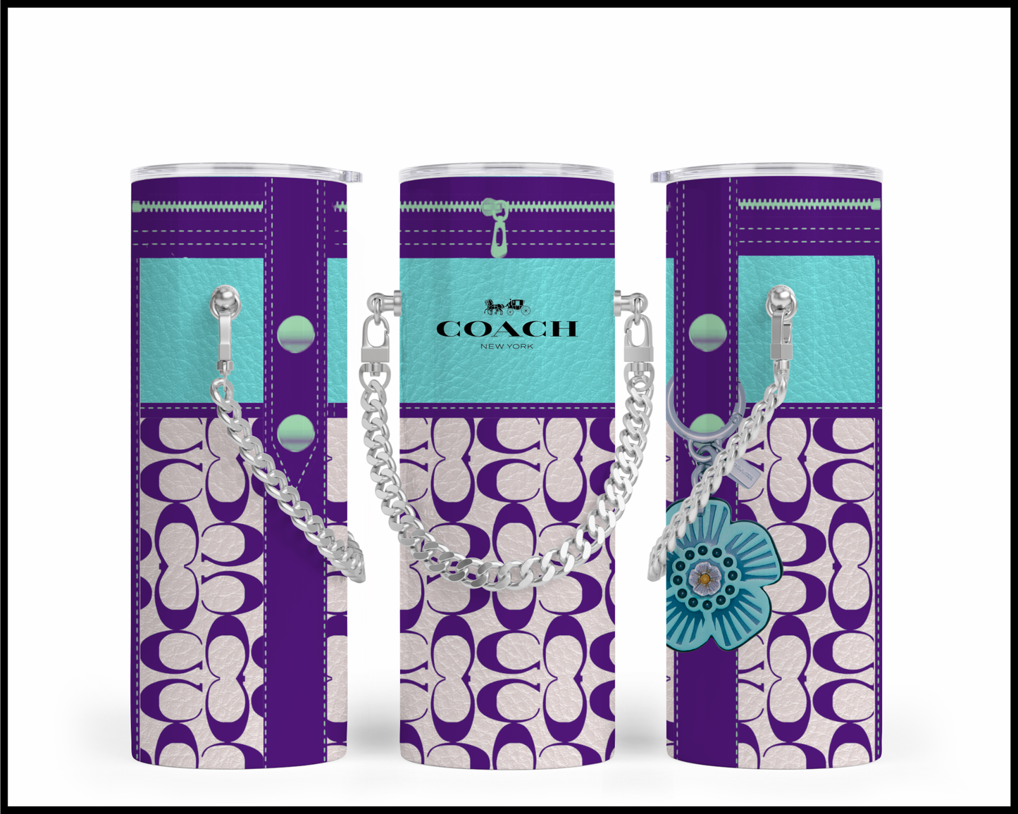 Designer Handbag Inspired Chain Tumbler (120)
