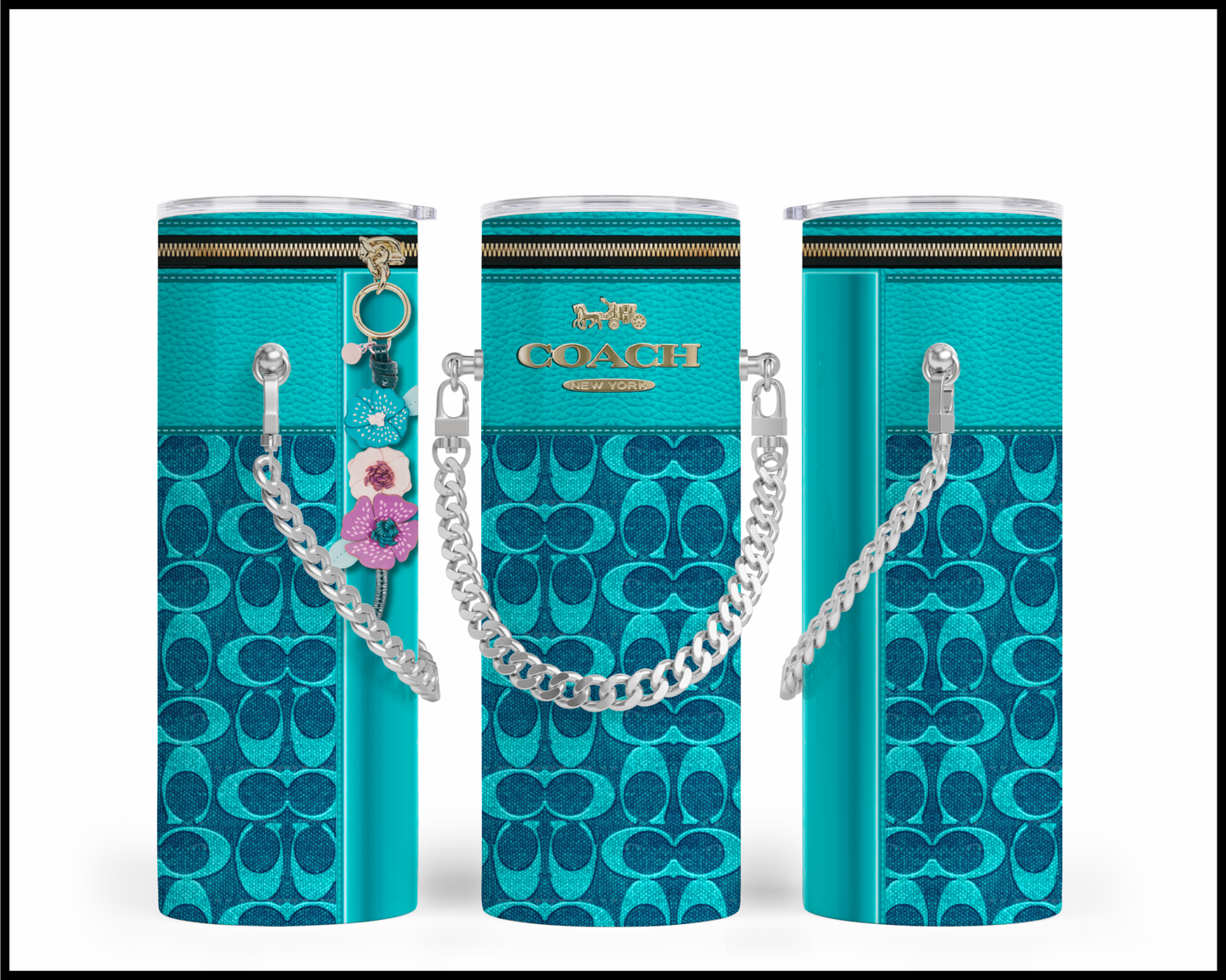Designer Handbag Inspired Chain Tumbler (160)