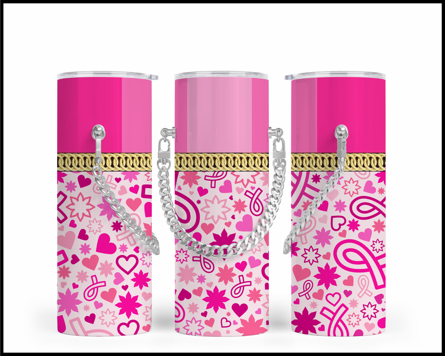 Designer Handbag Inspired Chain Tumbler (306)
