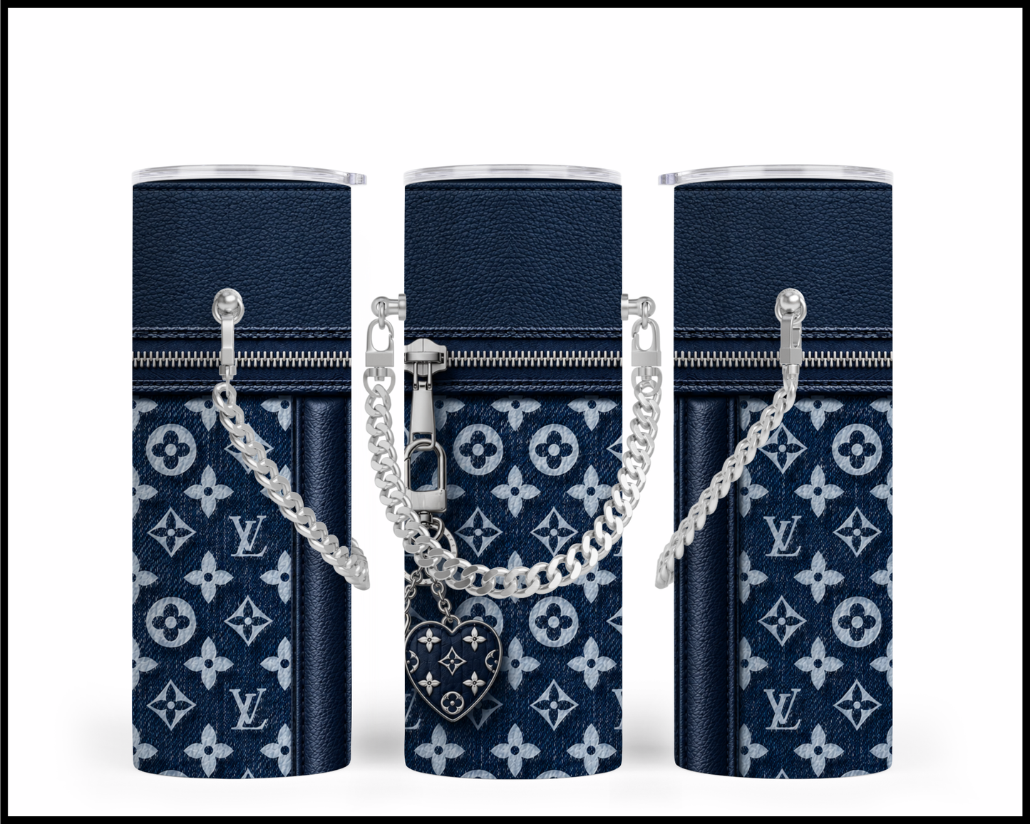Designer Handbag Inspired Chain Tumbler (075)