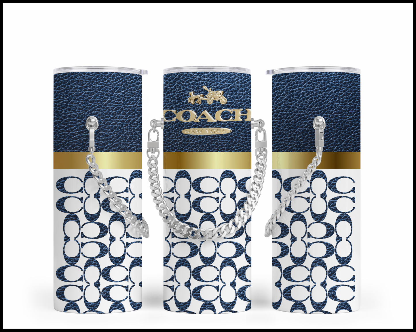Designer Handbag Inspired Chain Tumbler (264)