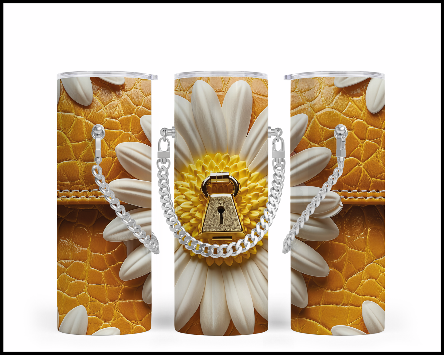 Designer Handbag Inspired Chain Tumbler (116)