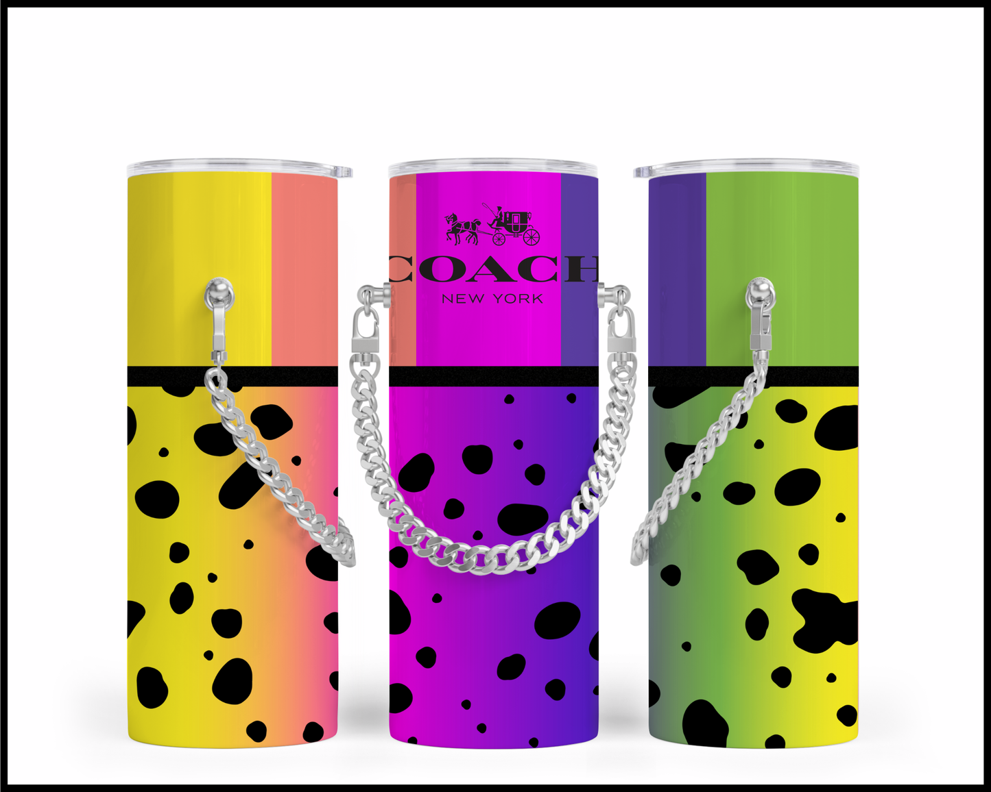 Designer Handbag Inspired Chain Tumbler (241)