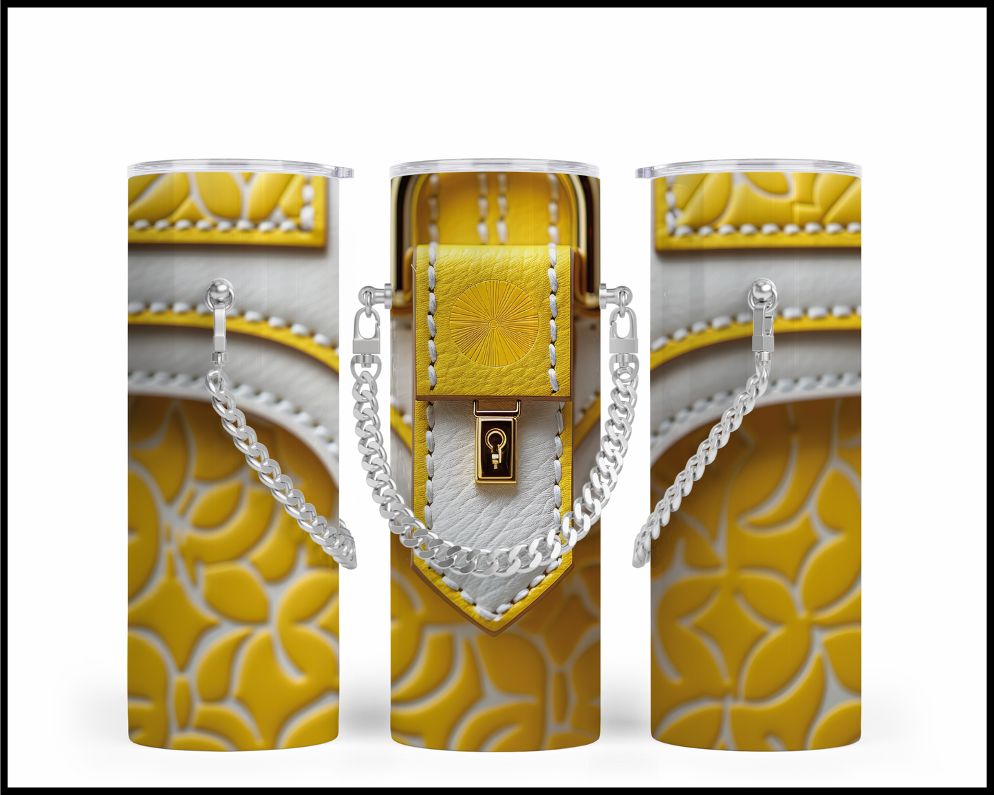Designer Handbag Inspired Chain Tumbler (122)