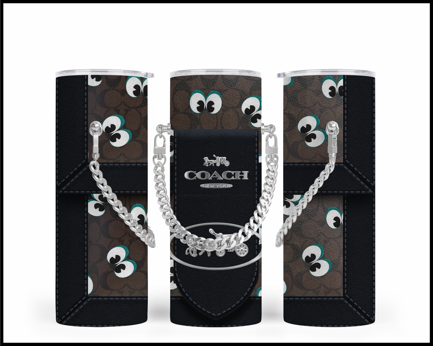 Designer Handbag Inspired Chain Tumbler (147)