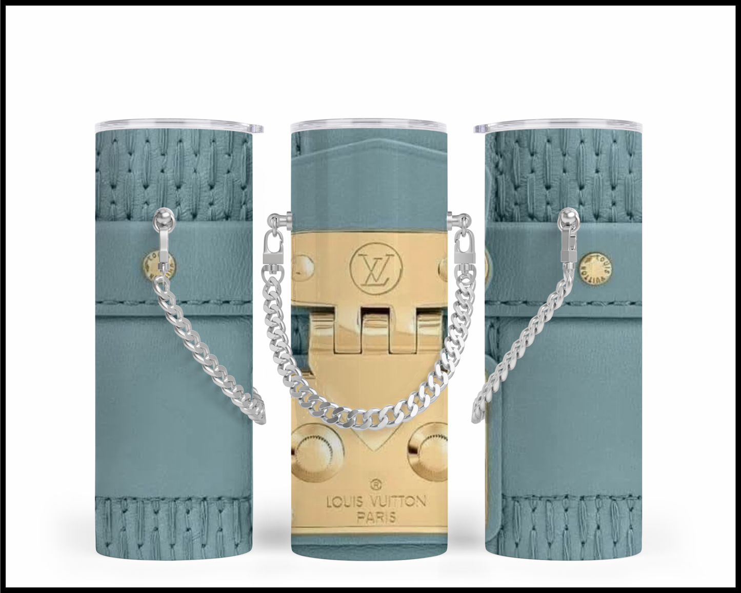 Designer Handbag Inspired Chain Tumbler (068)