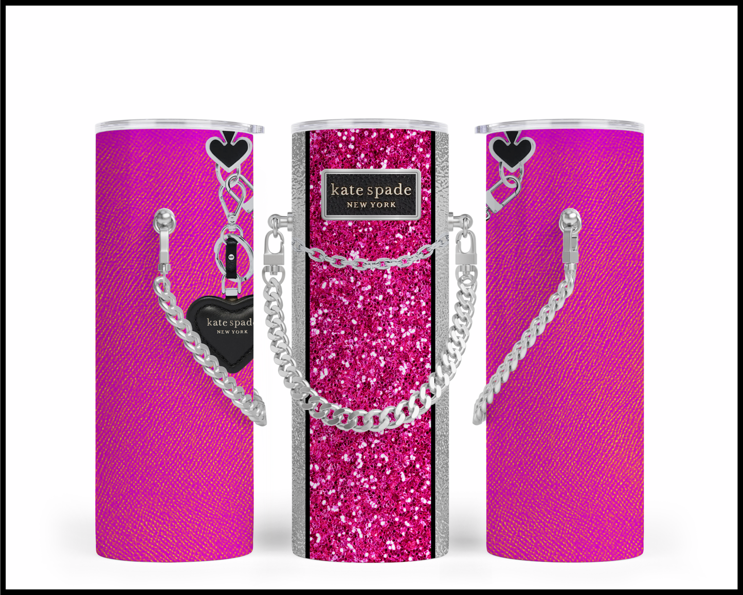 Designer Handbag Inspired Chain Tumbler (003)
