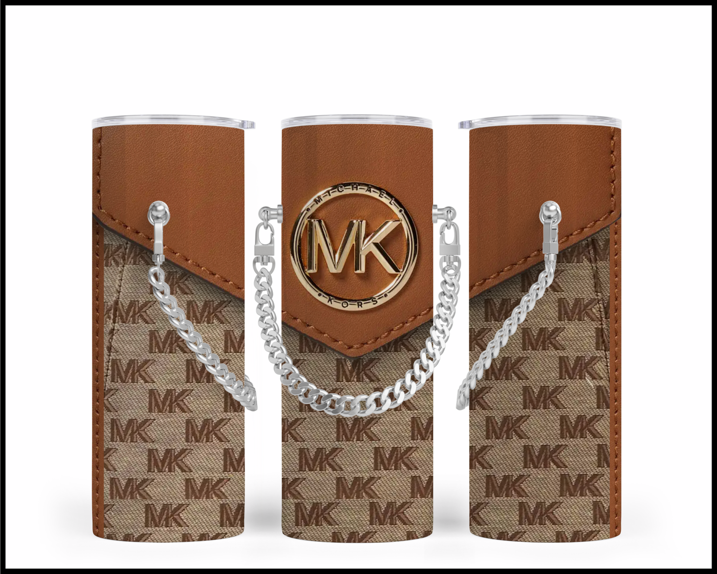 Designer Handbag Inspired Chain Tumbler (003)