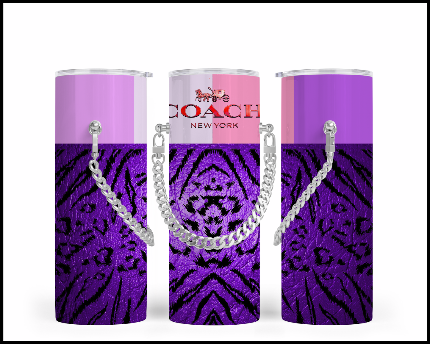 Designer Handbag Inspired Chain Tumbler (249)