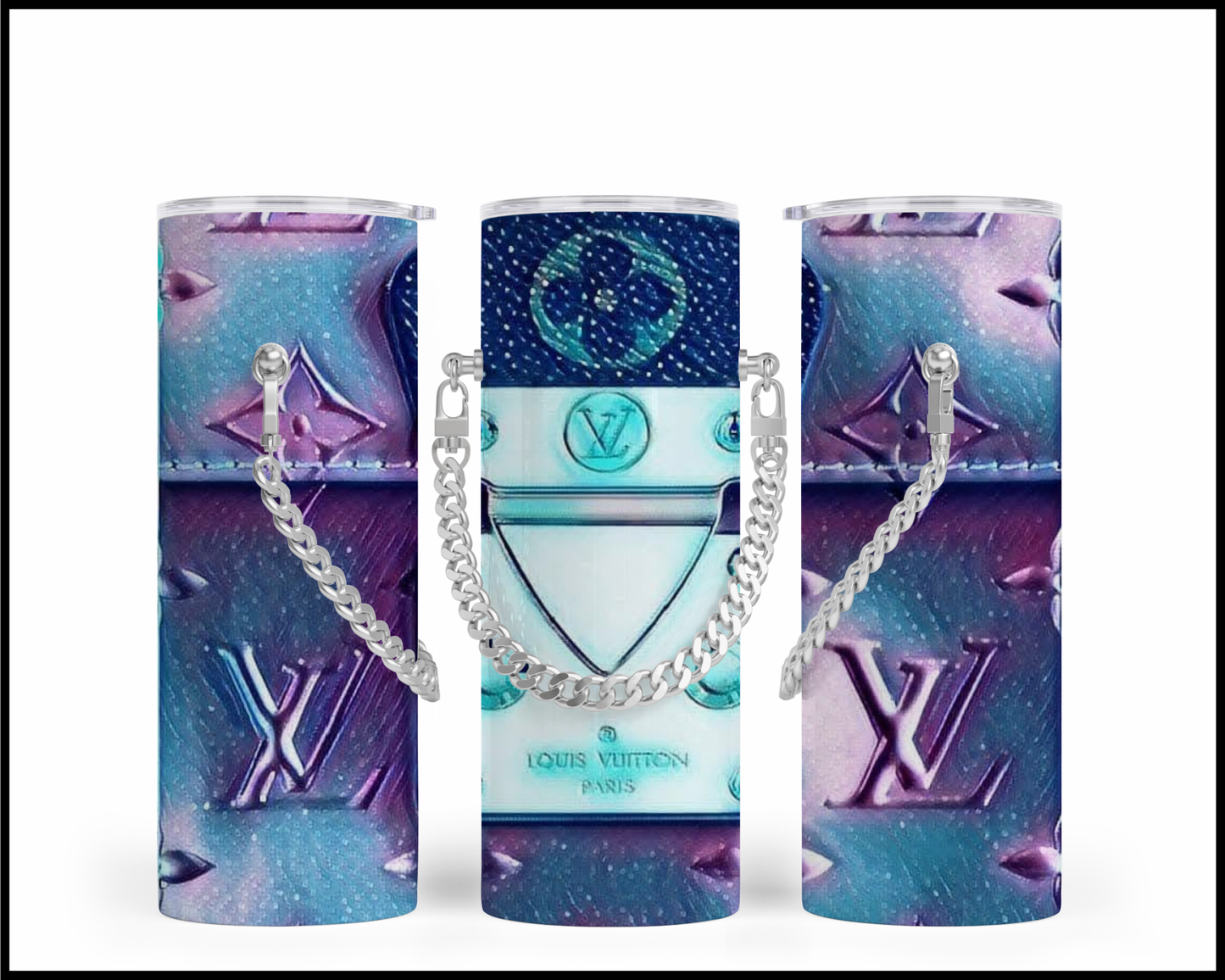 Designer Handbag Inspired Chain Tumbler (070)