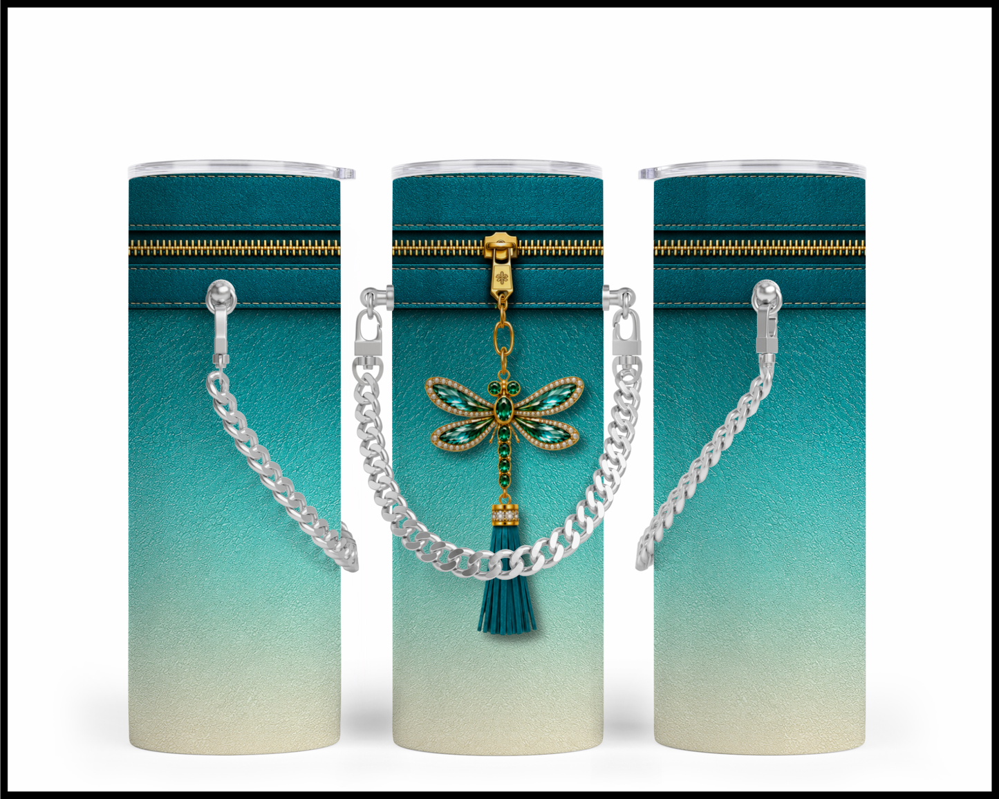 Designer Handbag Inspired Chain Tumbler (037)