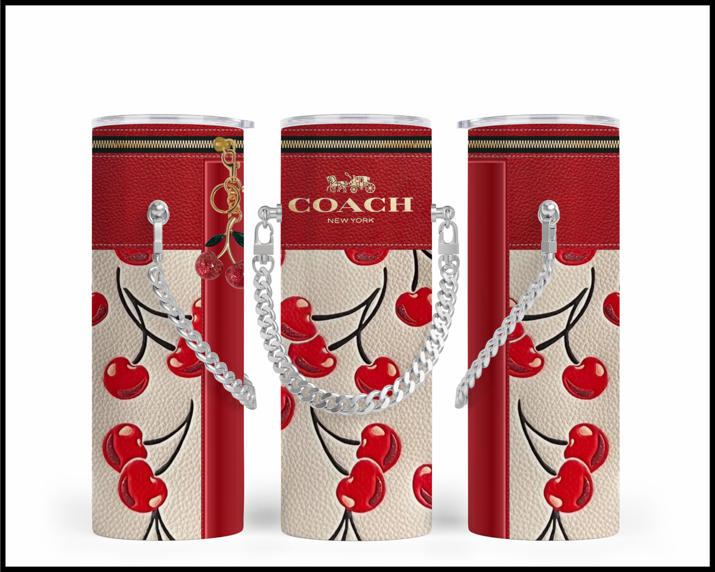Designer Handbag Inspired Chain Tumbler (161)