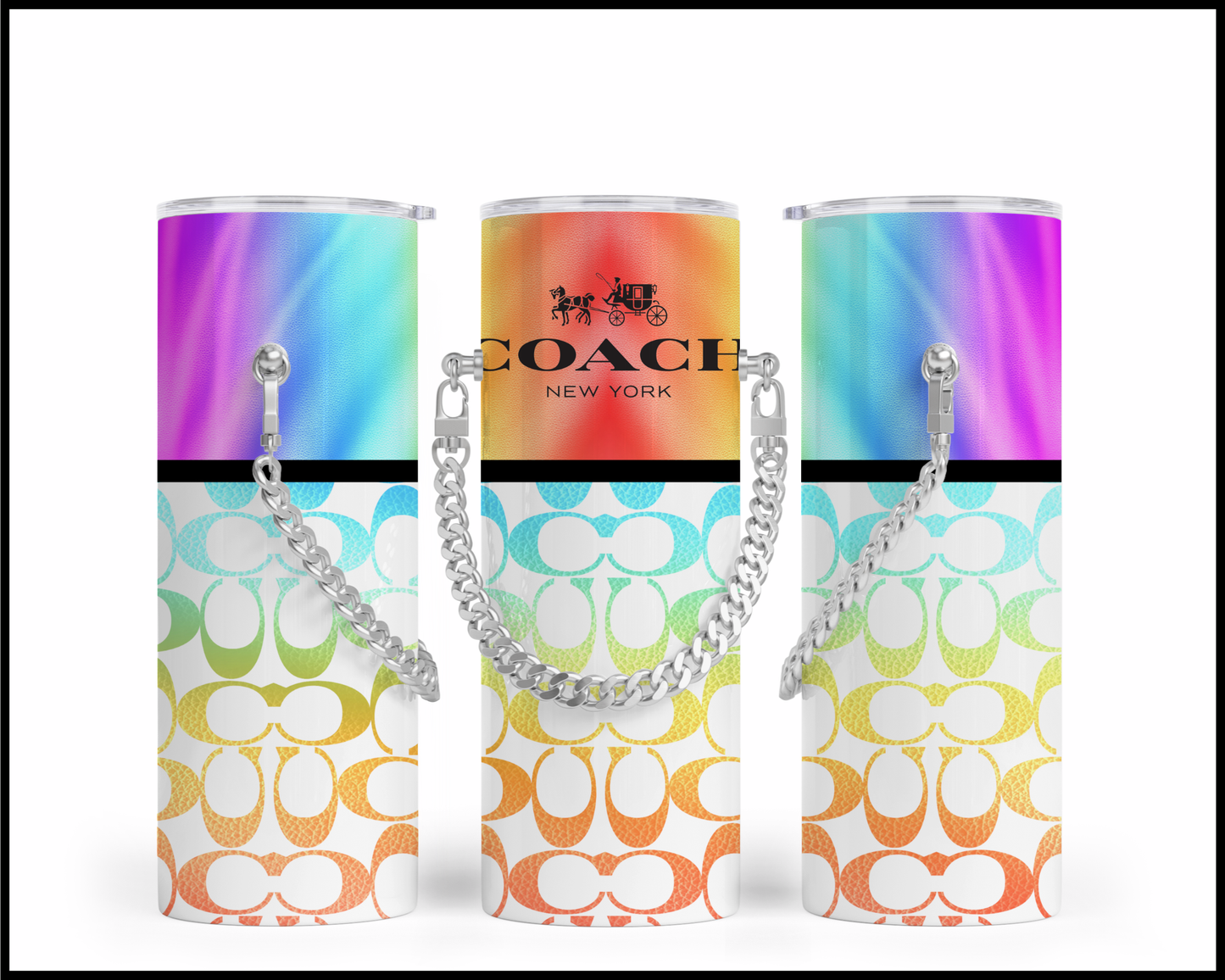 Designer Handbag Inspired Chain Tumbler (229)