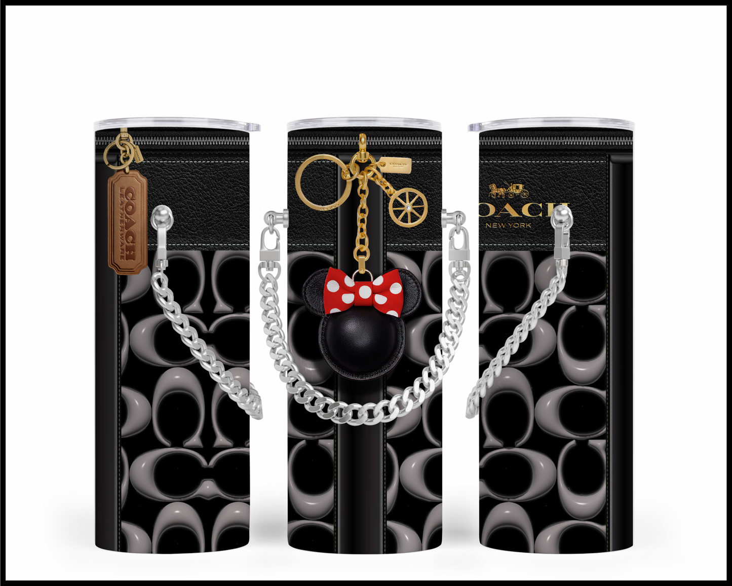 Designer Handbag Inspired Chain Tumbler (210)
