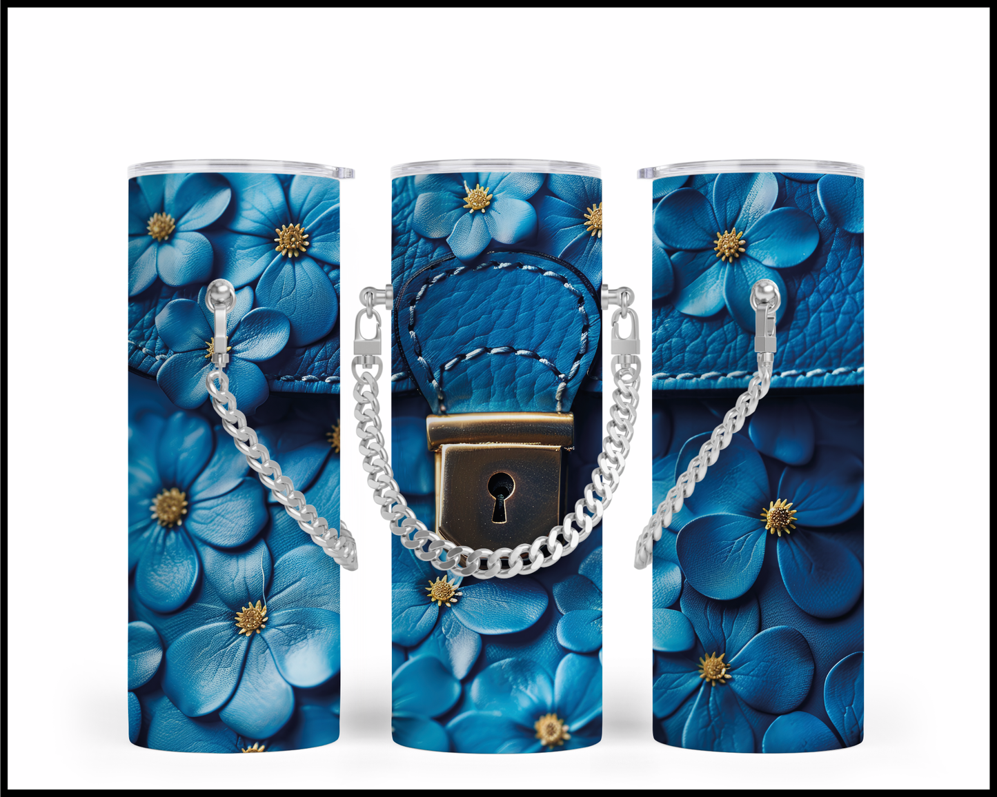 Designer Handbag Inspired Chain Tumbler (114)