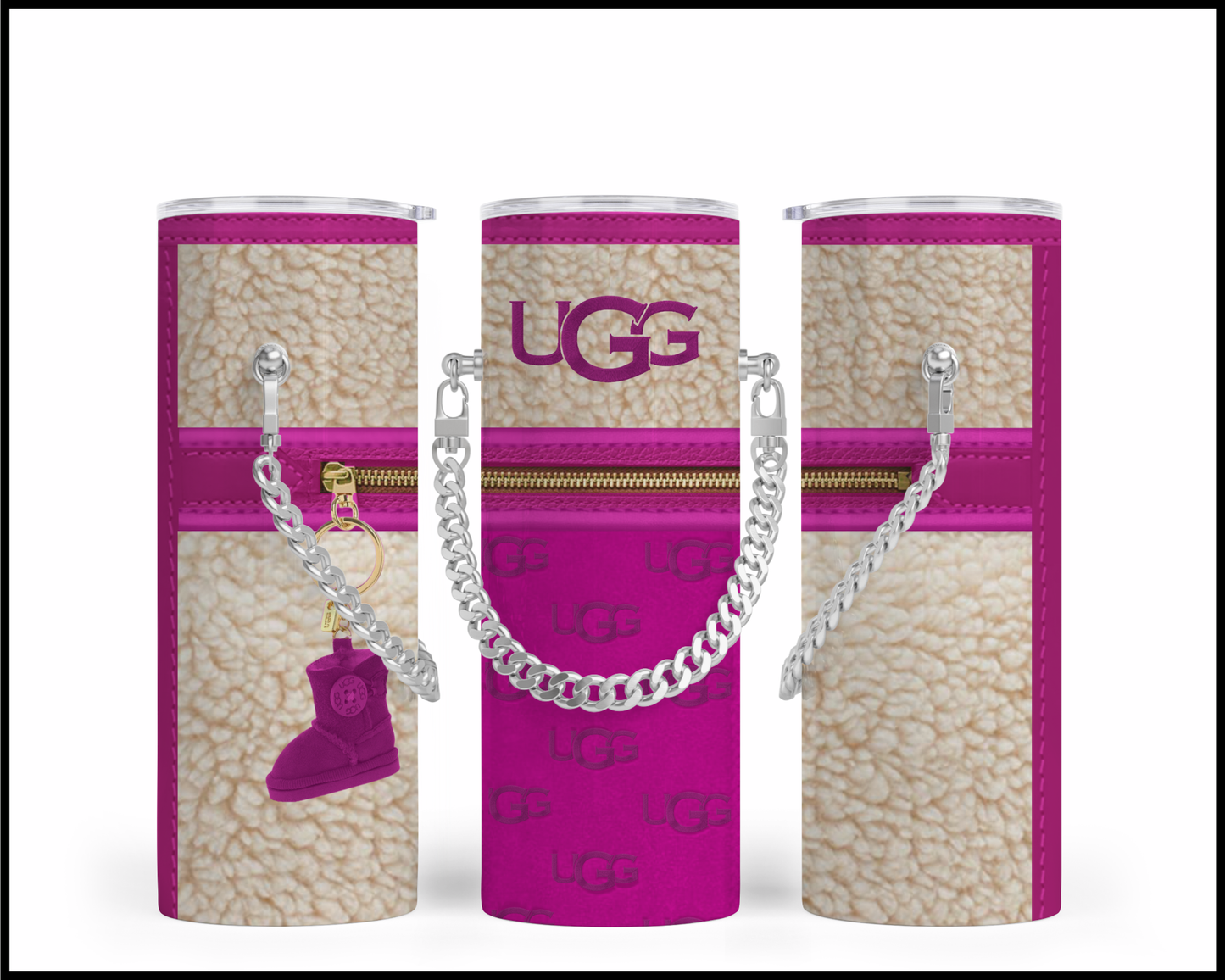 Designer Handbag Inspired Chain Tumbler (001)