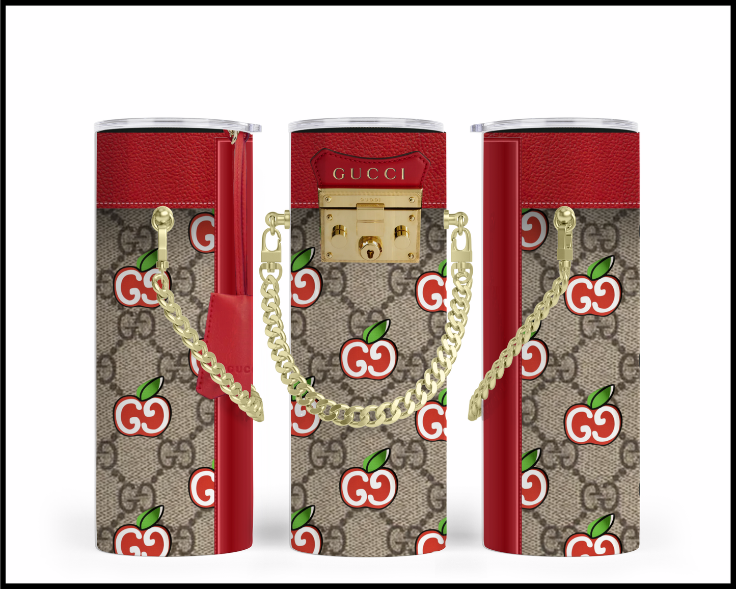 Designer Handbag Inspired Chain Tumbler (010)