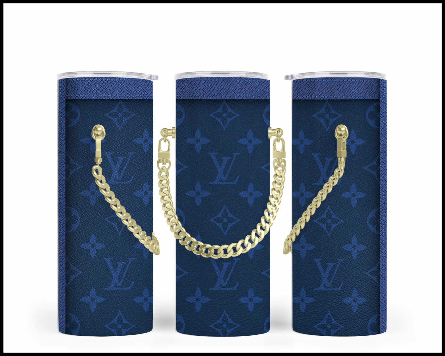 Designer Handbag Inspired Chain Tumbler (039)