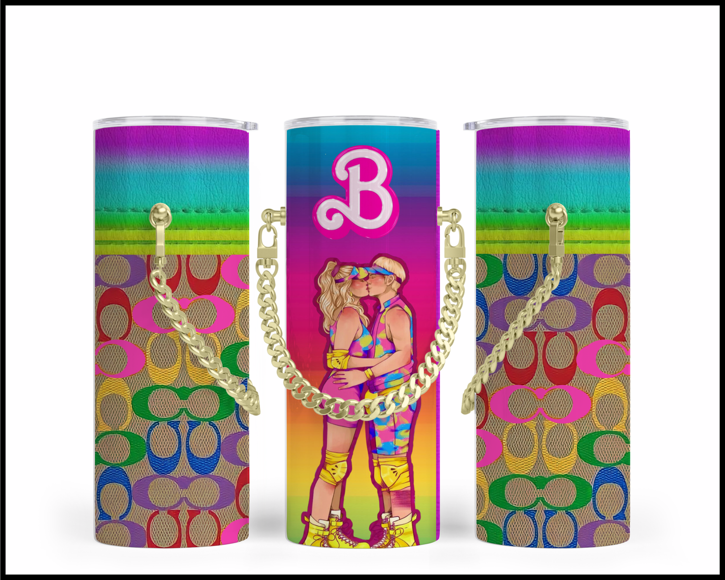 Designer Handbag Inspired Chain Tumbler (071)