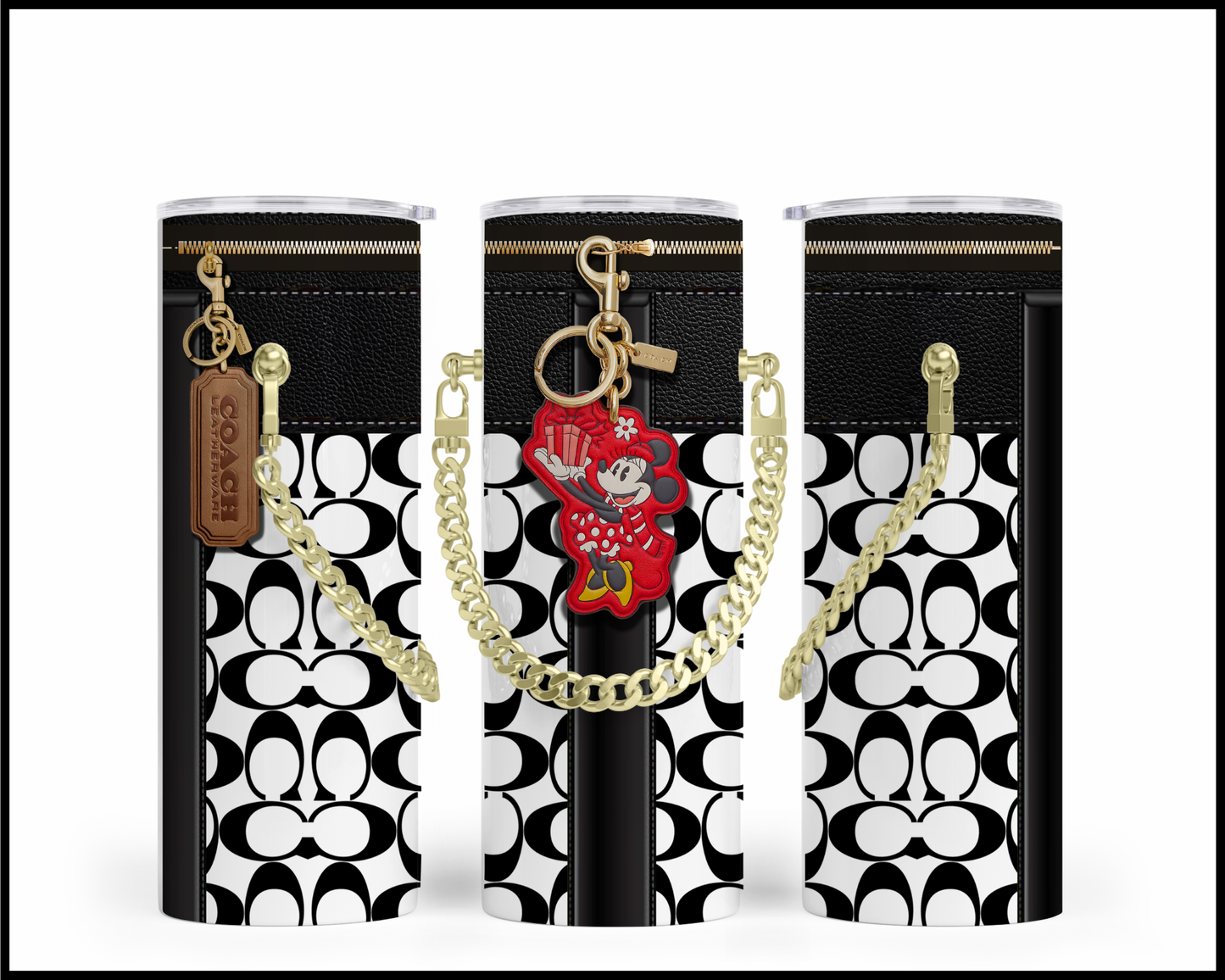 Designer Handbag Inspired Chain Tumbler (026)
