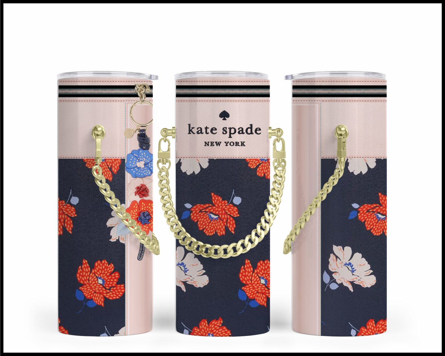 Designer Handbag Inspired Chain Tumbler (013)