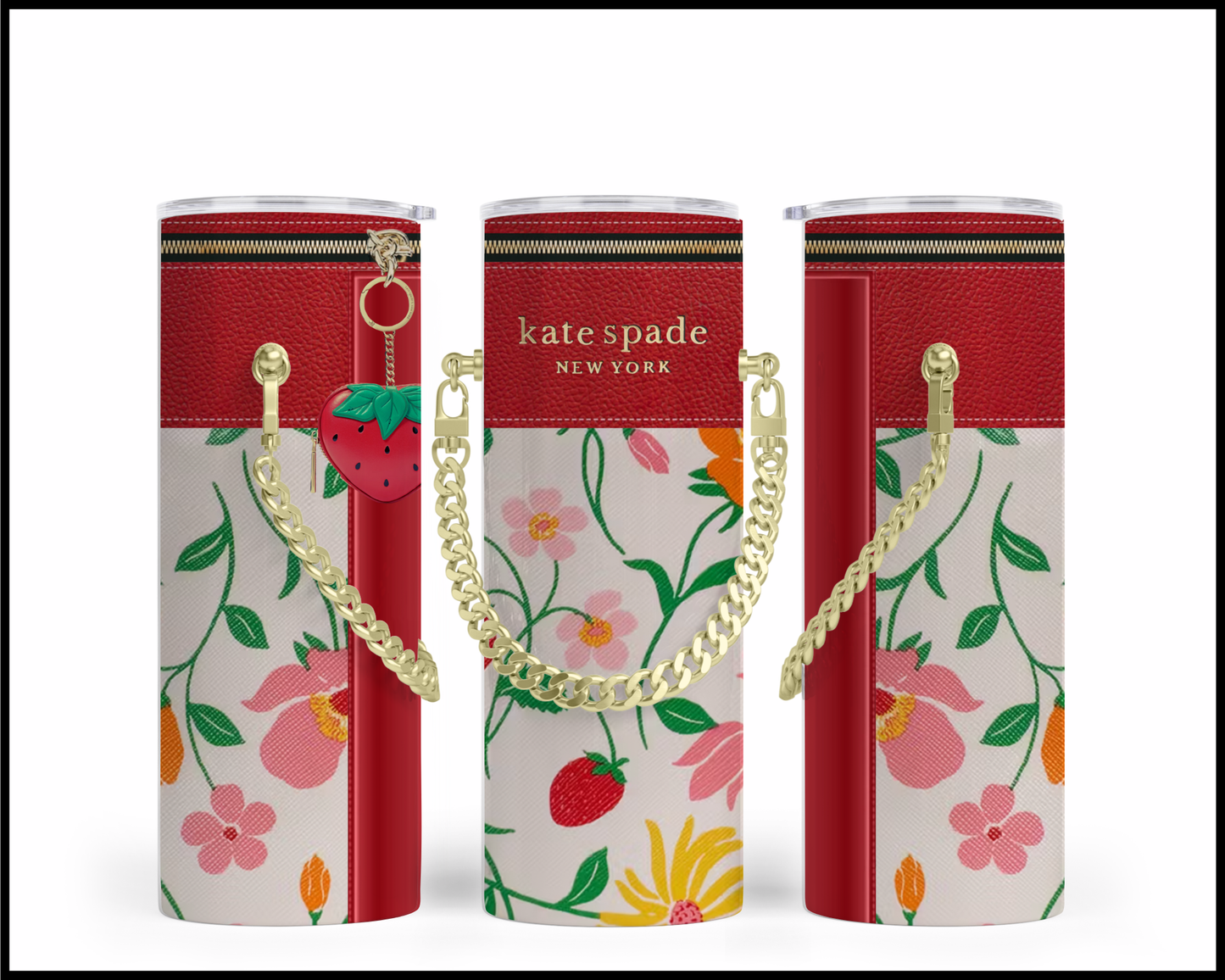 Designer Handbag Inspired Chain Tumbler (014)