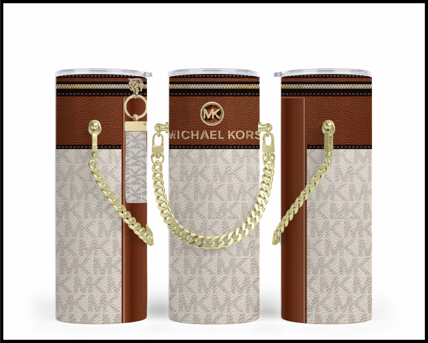 Designer Handbag Inspired Chain Tumbler (017)