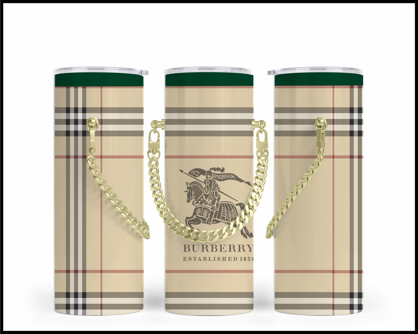 Designer Handbag Inspired Chain Tumbler (001)