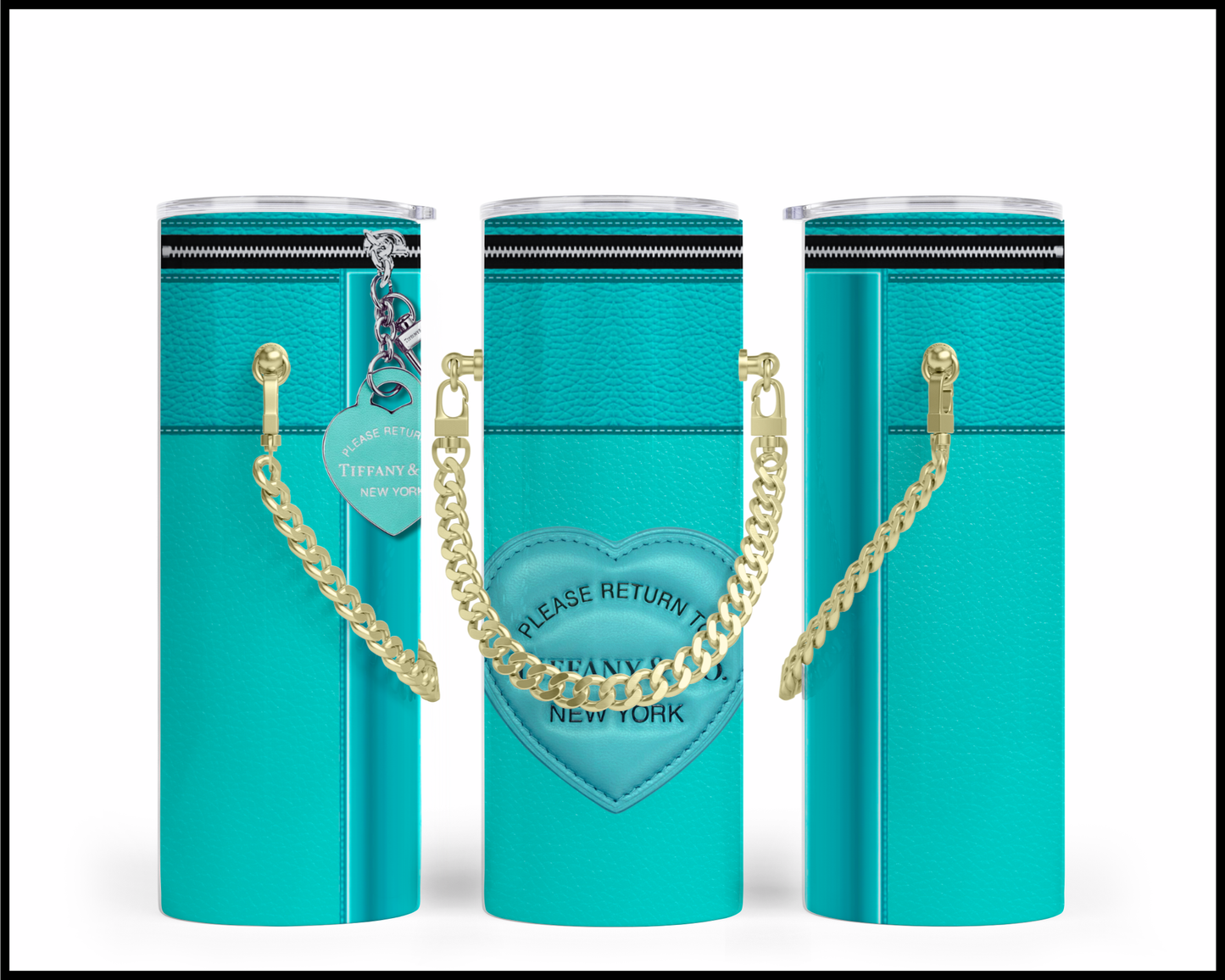 Designer Handbag Inspired Chain Tumbler (001)