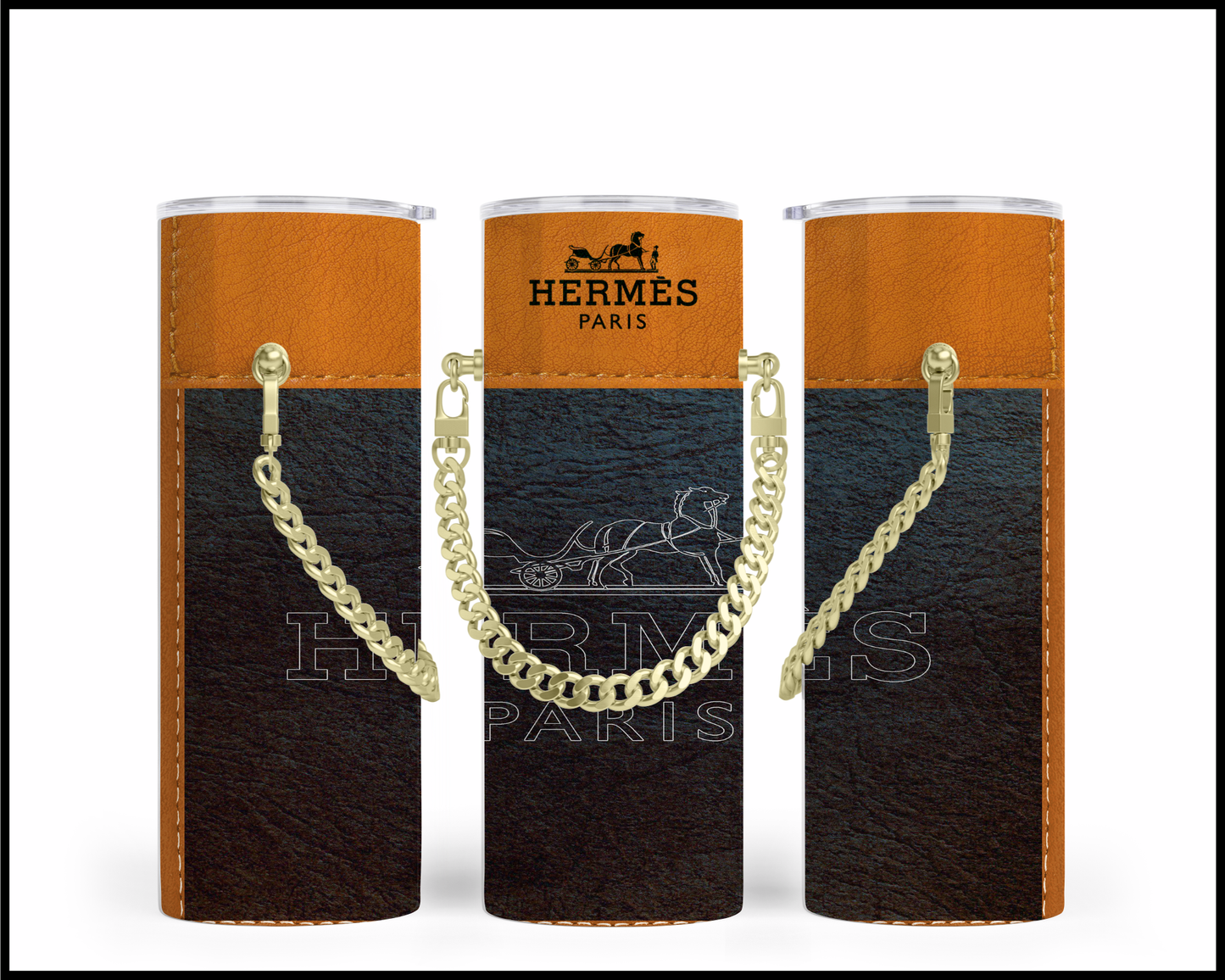Designer Handbag Inspired Chain Tumbler (014)