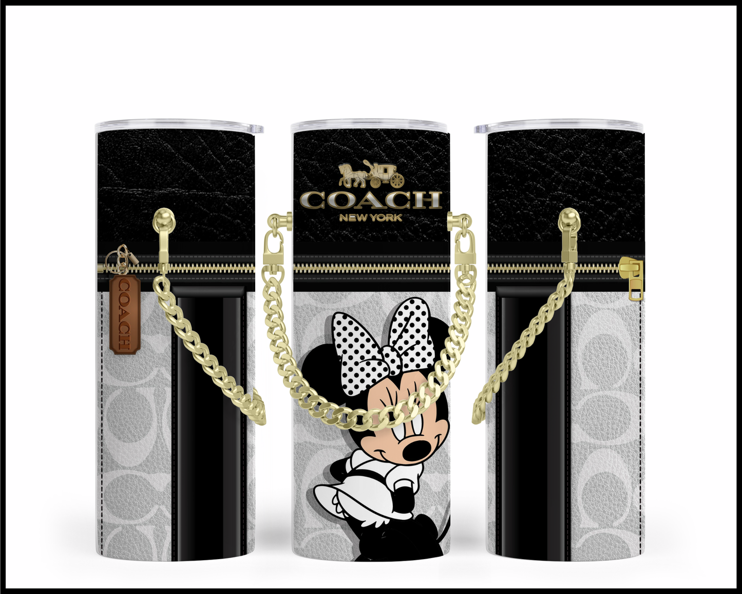 Designer Handbag Inspired Chain Tumbler (224)