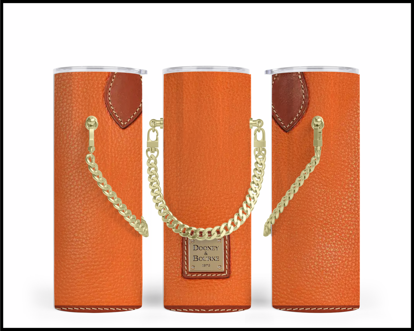 Designer Handbag Inspired Chain Tumbler (004)