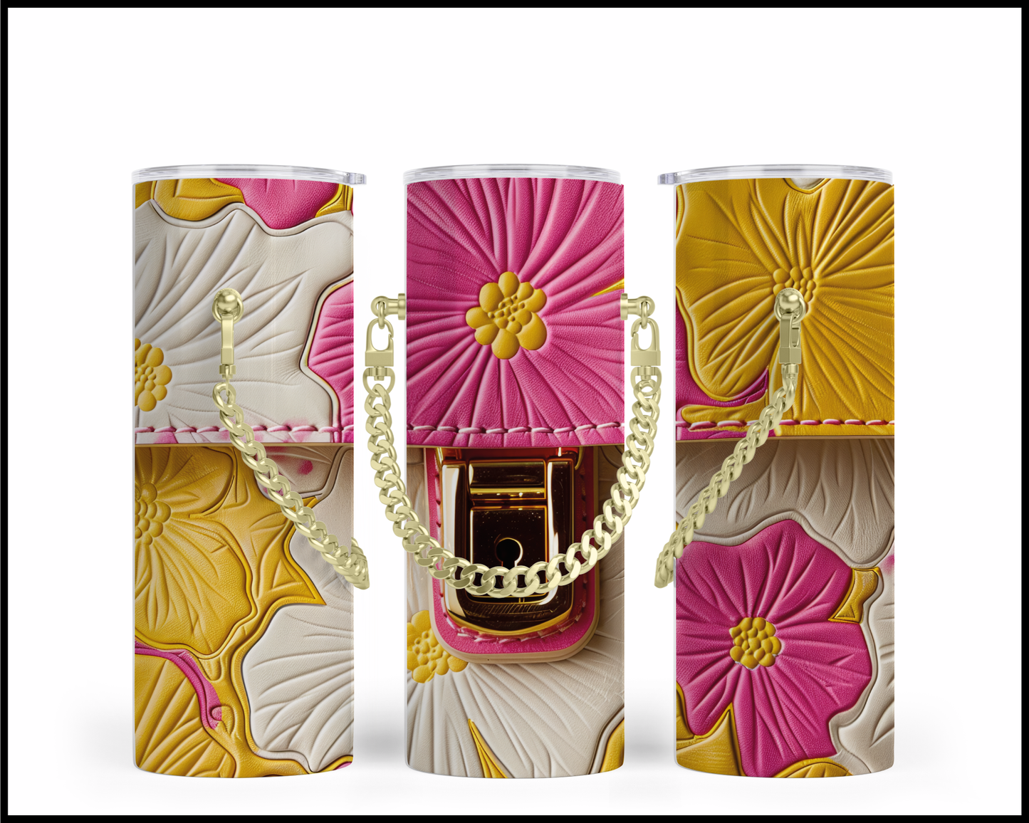 Designer Handbag Inspired Chain Tumbler (030)