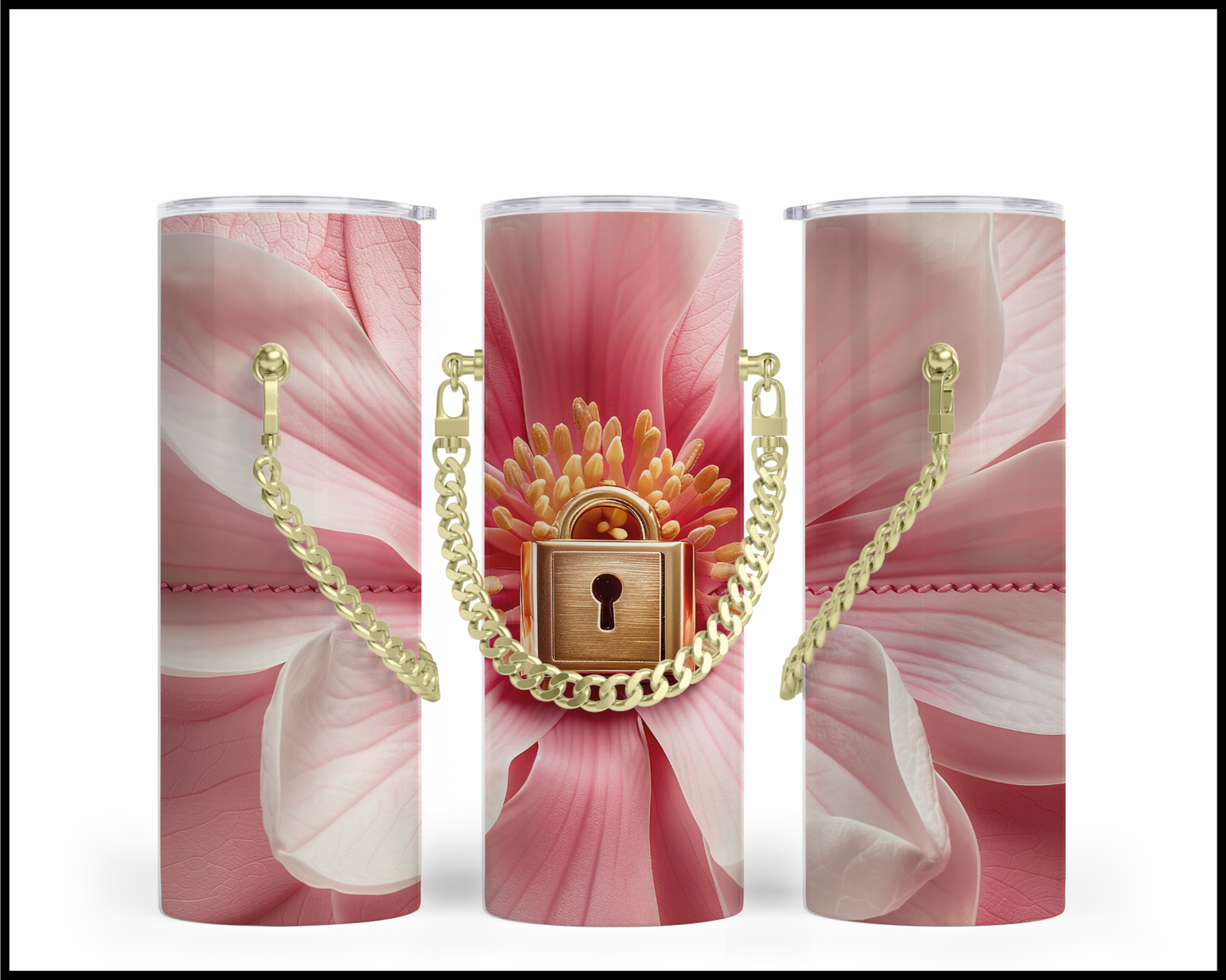 Designer Handbag Inspired Chain Tumbler (059)