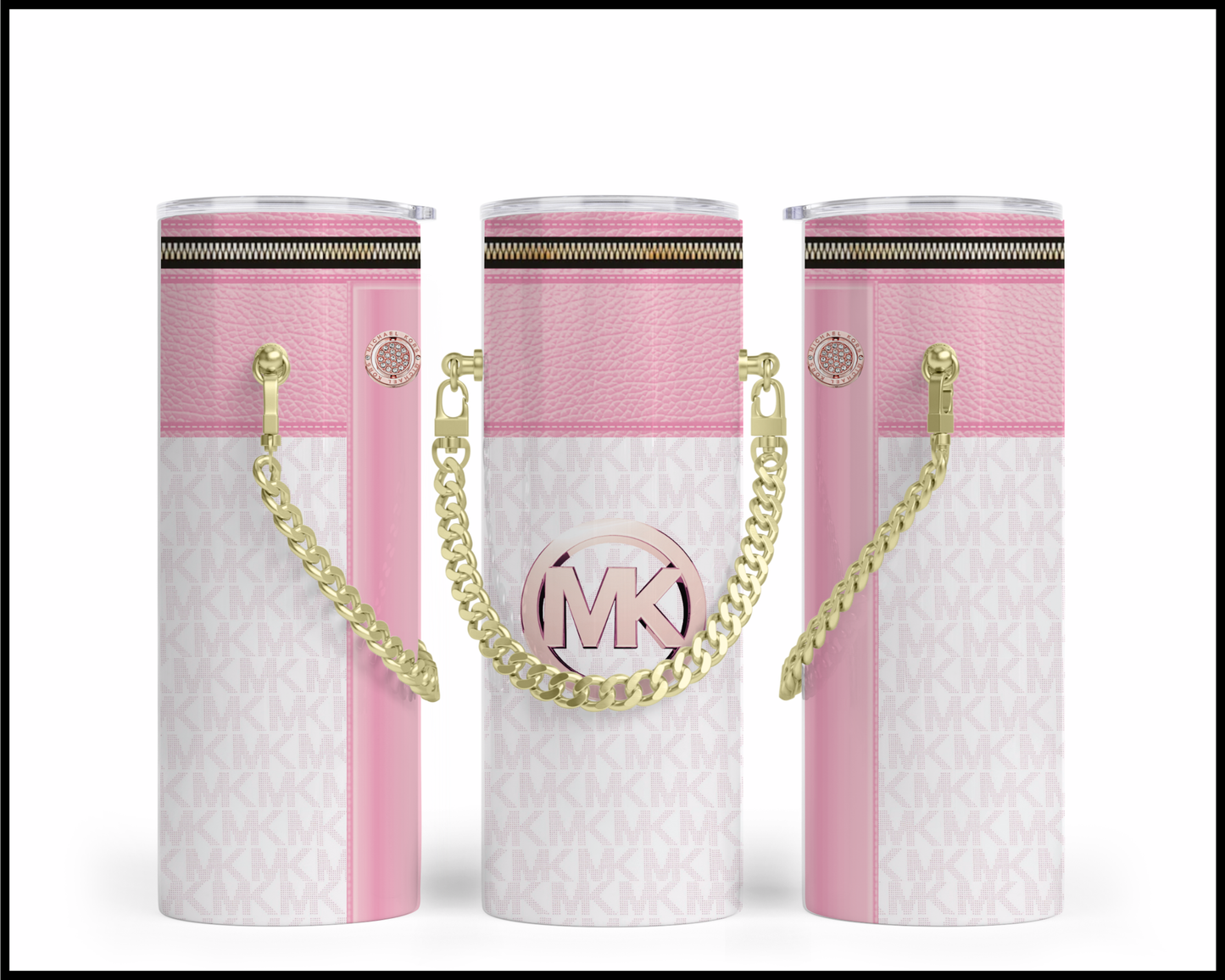 Designer Handbag Inspired Chain Tumbler (016)