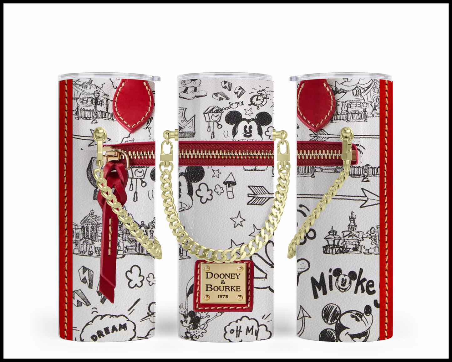 Designer Handbag Inspired Chain Tumbler (005)