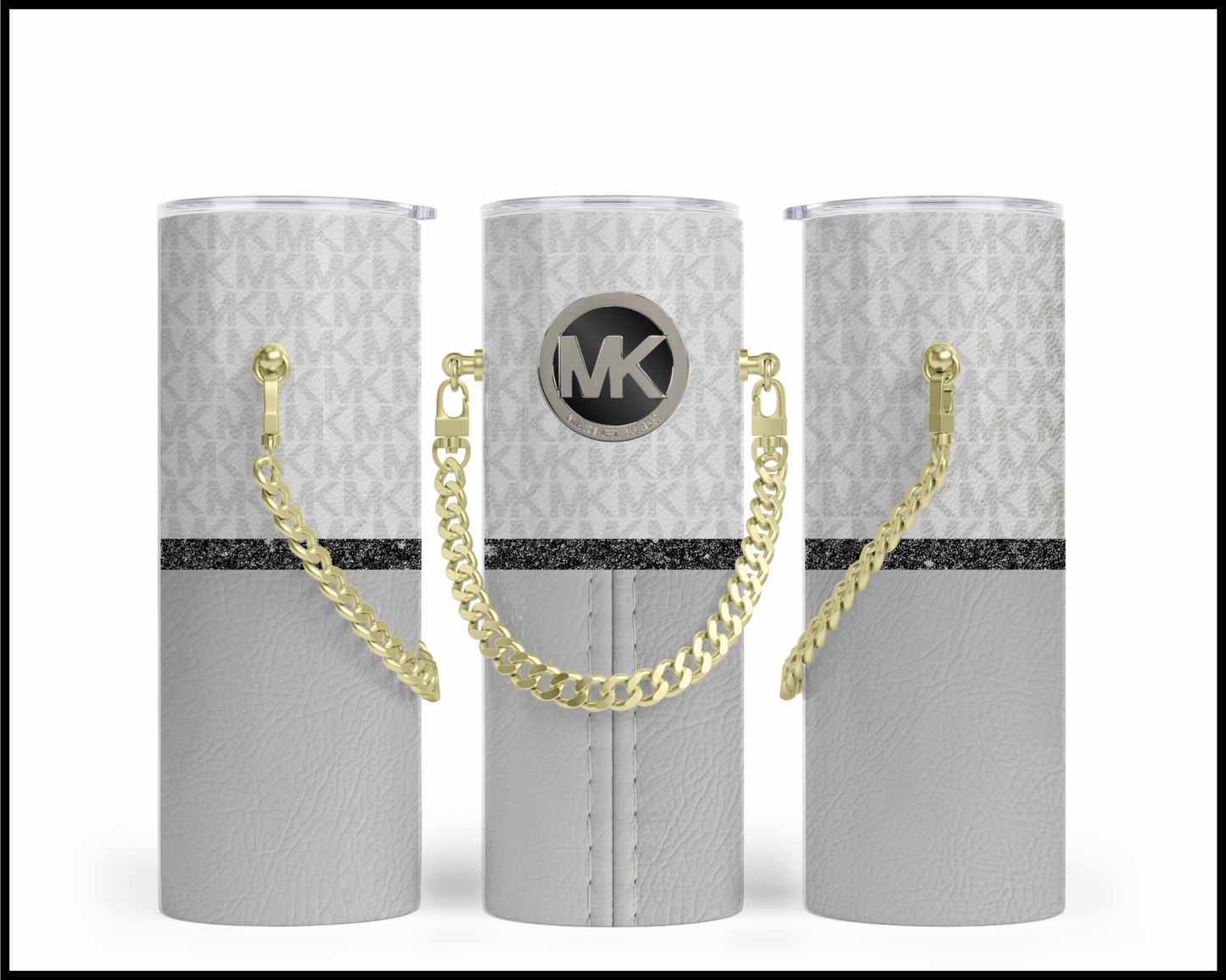 Designer Handbag Inspired Chain Tumbler (027)